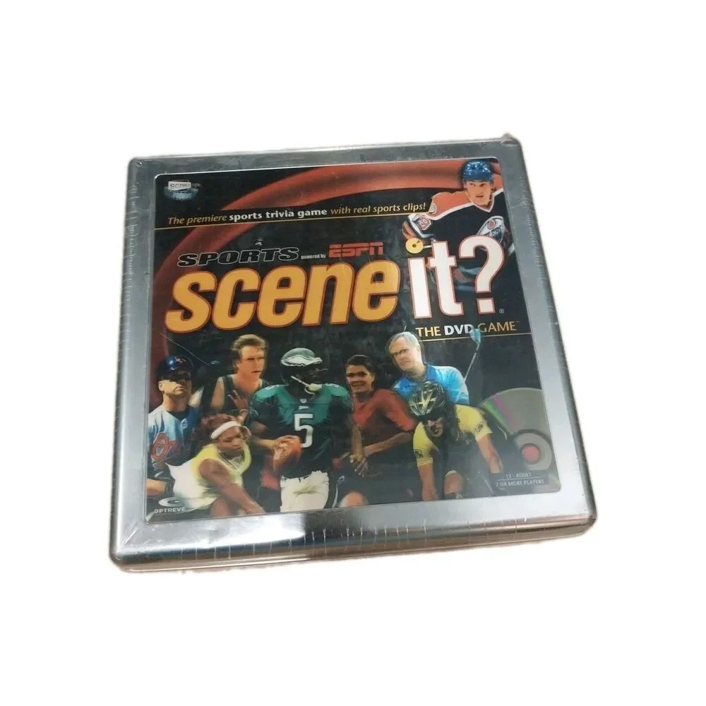 Scene It Sports Trivia Game ESPN DVD Board Game NFL, NBA, MLB, NCAA Sealed New
